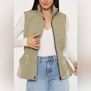 KanCan Olive Utility Sleeveless Vest